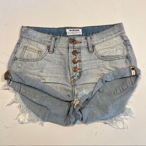 ❤️ One X One Teaspoon Bandits Denim Shorts